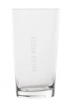 Wasserglas "WASSER MARSCH" 150ml - räder design