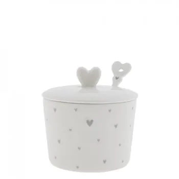 Sugar bowl "hearts" gray - Bastion Collections