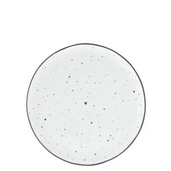 Dessert plates/Breakfast plates "Little Dots" 19cm black - Bastion Collections - Article Picture 1