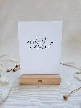 Postcard "Alles Liebe" - handmade - Article Picture 1
