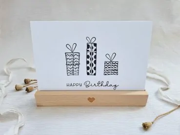 Postcard "Happy Birthday" - handmade - Article Picture 1