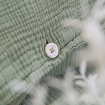 Muslin pillowcase Jula fern green 50x70cm - Farbliebe - Article Picture 2