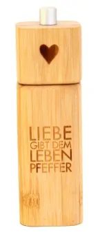 Pfeffermühle "Liebe gibt dem Leben Pfeffer" - räder design