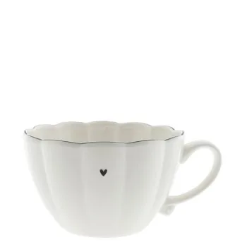 Soup cup "heart" small black ruffle - Bastion Collections - Article Picture 1