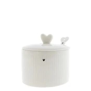 Sugar bowl "heart" black relief - Bastion Collections - Article Picture 1