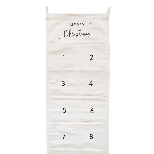Advent calendar "Merry Christmas" 30cm créme - Eulenschnitt