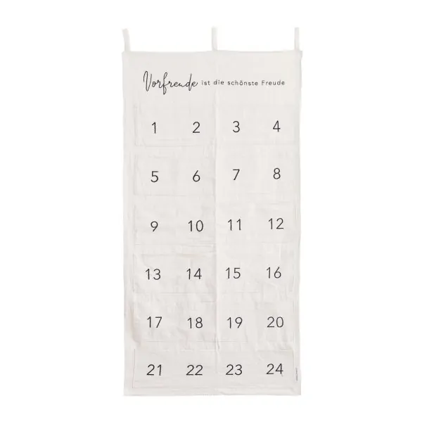 Advent calendar "Vorfreude ist die schönste Freude" 60cm créme - Eulenschnitt - Article Picture 2