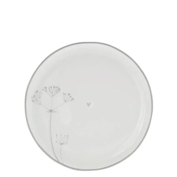 Dessert plate/breakfast plate "Dry Flower" large gray - Bastion Collections - Article Picture 1