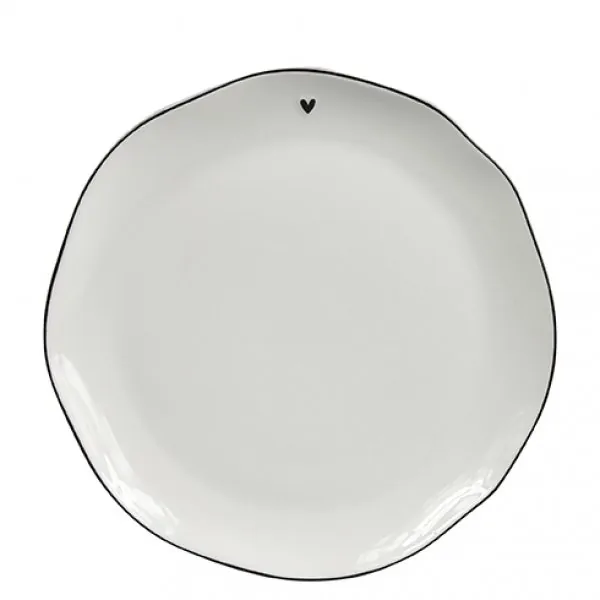 Dessert plate/breakfast plate "heart" black - Bastion Collections - Article Picture 1