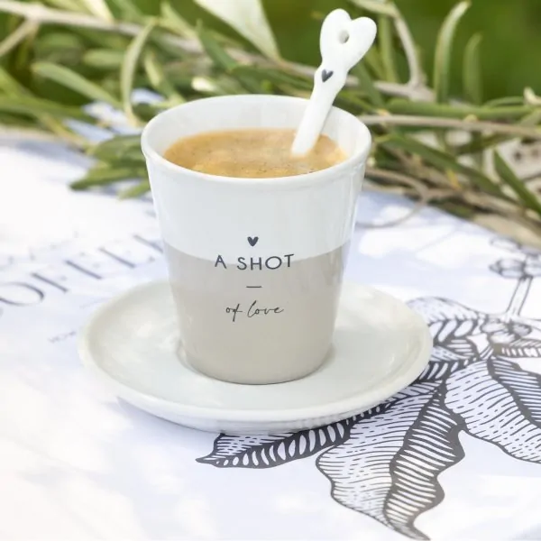 Espresso mug "A Shot of Love" beige - Bastion Collections - Article Picture 2