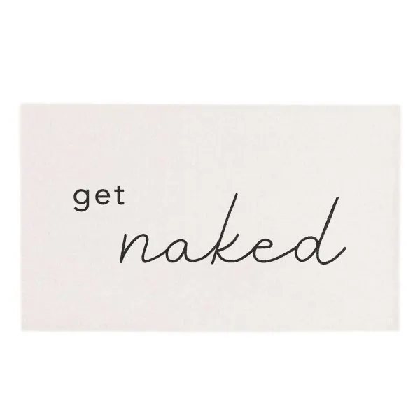 Fussmatte mit Spruch "get naked" 67x120cm - Outdoor (waschbar) - Eulenschnitt Artikelbild 2