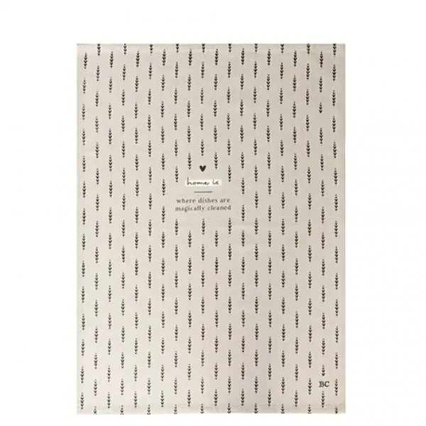 Tea towel "Home is where dishes are magically cleaned" beige - Bastion Collections - Article Picture 1