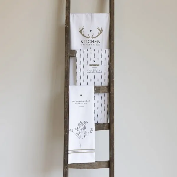Tea towel "Kitchen is the heart of the home" white - Bastion Collections - Article Picture 2