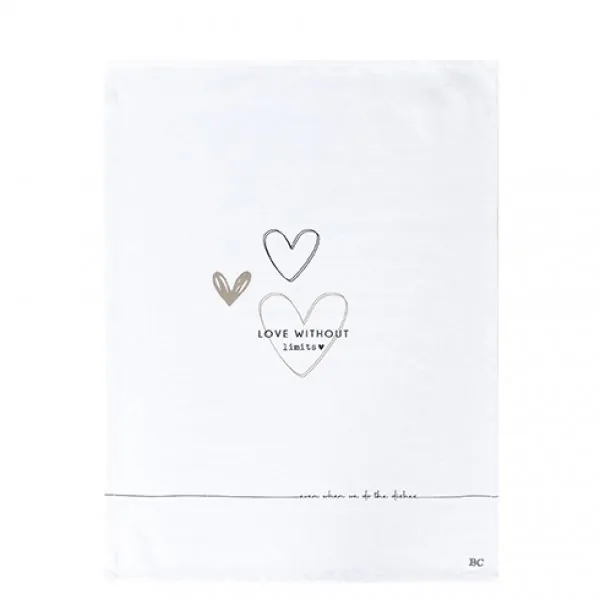 Tea towel "Love without limits" white - Bastion Collections - Article Picture 1