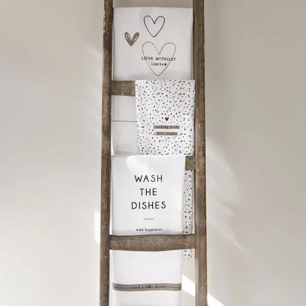 Tea towel "Love without limits" white - Bastion Collections - Article Picture 2