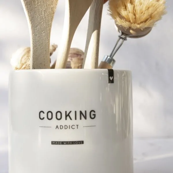 Kitchen utensil holder "cooking addict" black - Bastion Collections - Article Picture 3