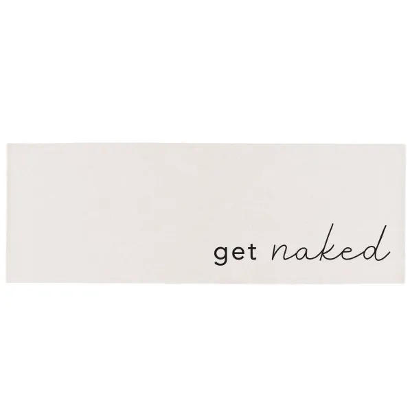 Läufer mit Spruch "get naked" 150cmx50cm - waschbar - Eulenschnitt Artikelbild 2