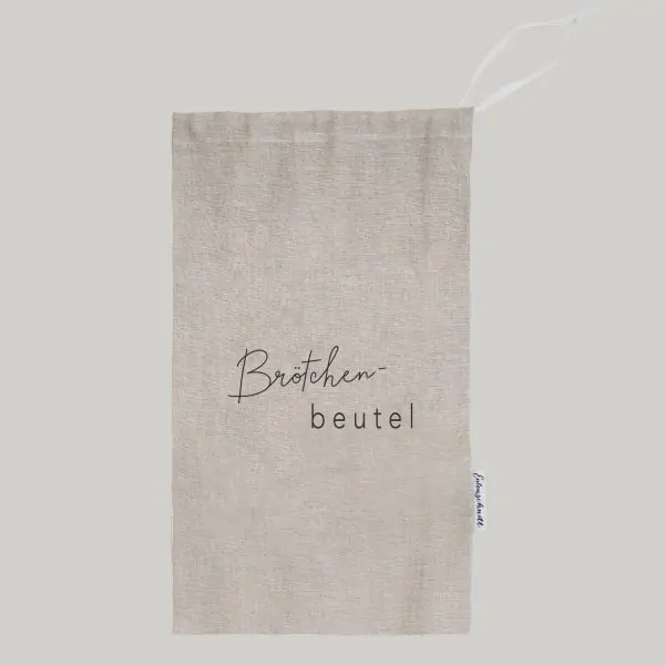 Pochette in lino con scritta "Brötchenbeutel" - Eulenschnitt - Immagine dell'oggetto 2