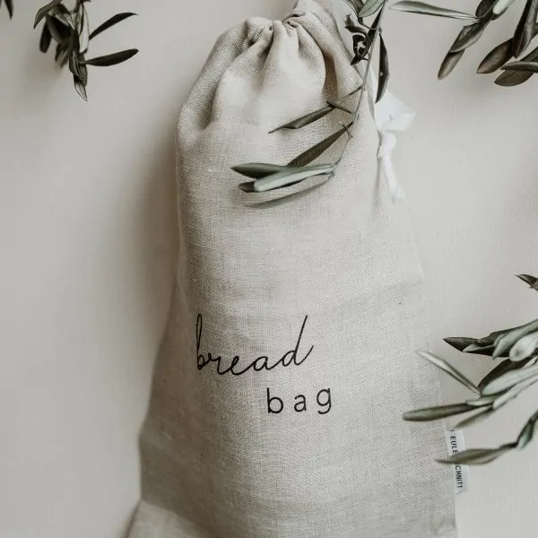 Pochette in lino con scritta "bread bag" - Eulenschnitt - Immagine dell'oggetto 1