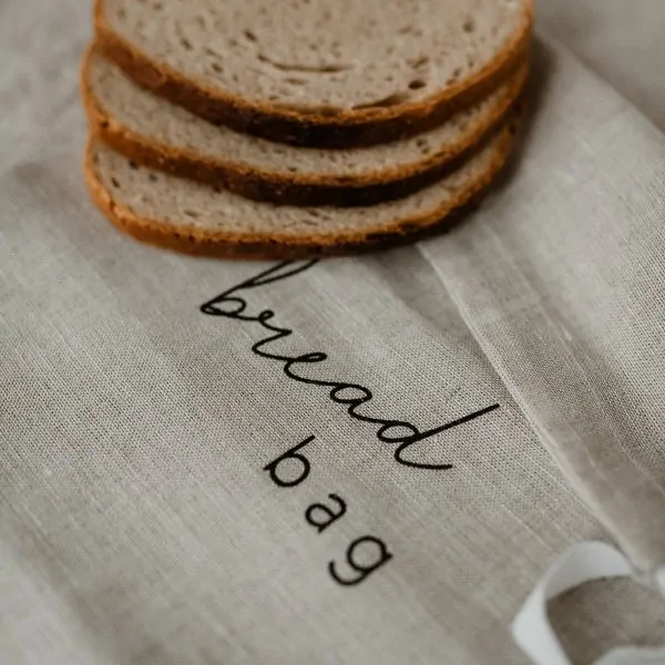 Pochette in lino con scritta "bread bag" - Eulenschnitt - Immagine dell'oggetto 3