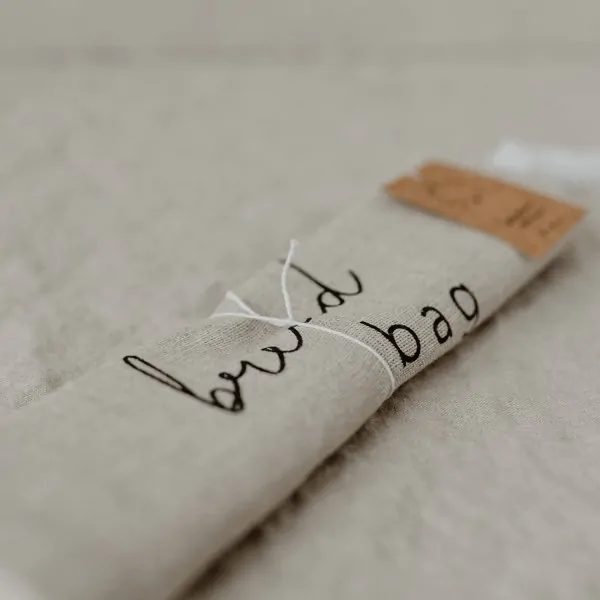 Pochette in lino con scritta "bread bag" - Eulenschnitt - Immagine dell'oggetto 5