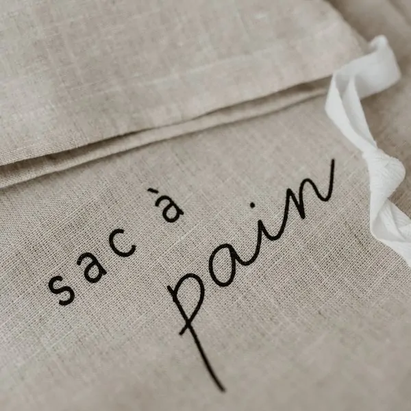 Pochette in lino con scritta "sac à pain" - Eulenschnitt - Immagine dell'oggetto 7