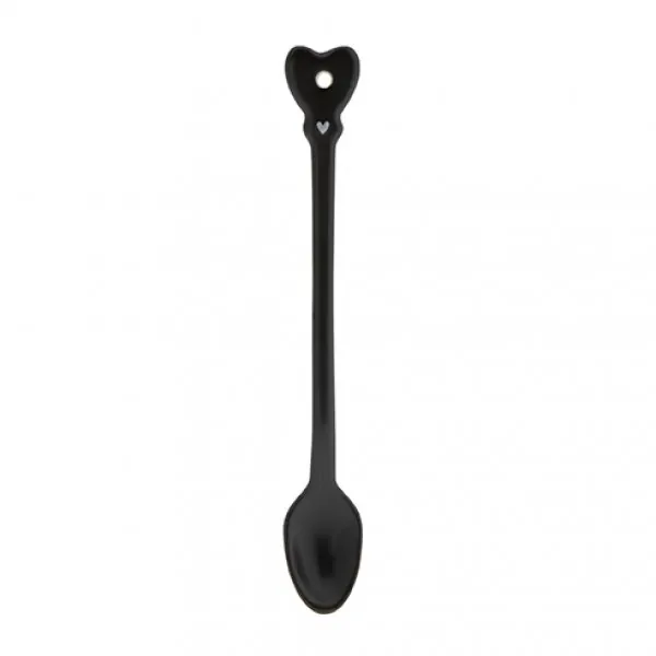 Latte macchiato Spoons "heart" matt black - Bastion Collections - Article Picture 1