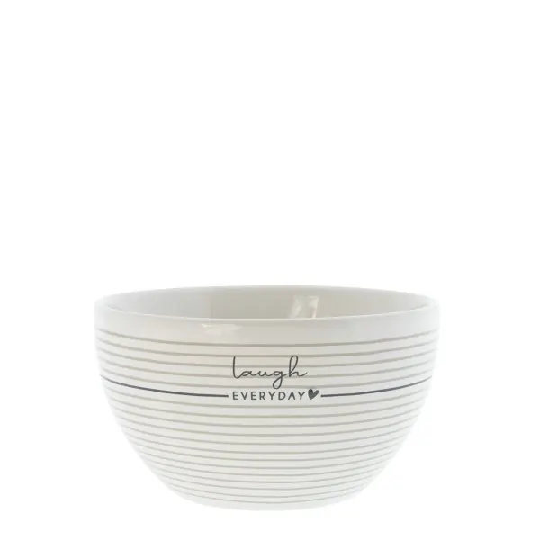 Cereal bowl "Laugh Everyday" beige - Bastion Collections - Article Picture 1
