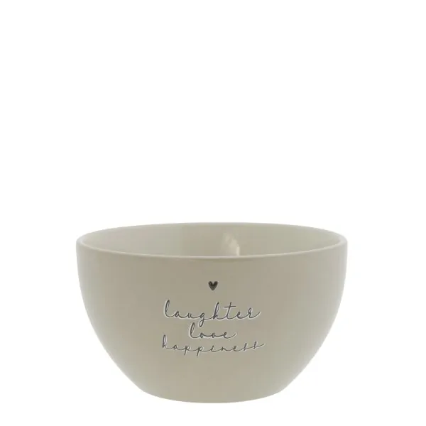 Cereal bowls "Laughter Love Happiness" beige - Bastion Collections - Article Picture 1