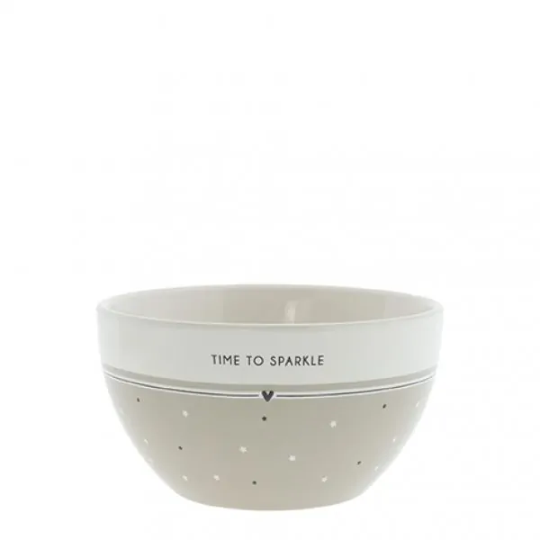Cereal bowl "TIME TO SPARKLE" beige - Bastion Collections - Article Picture 1