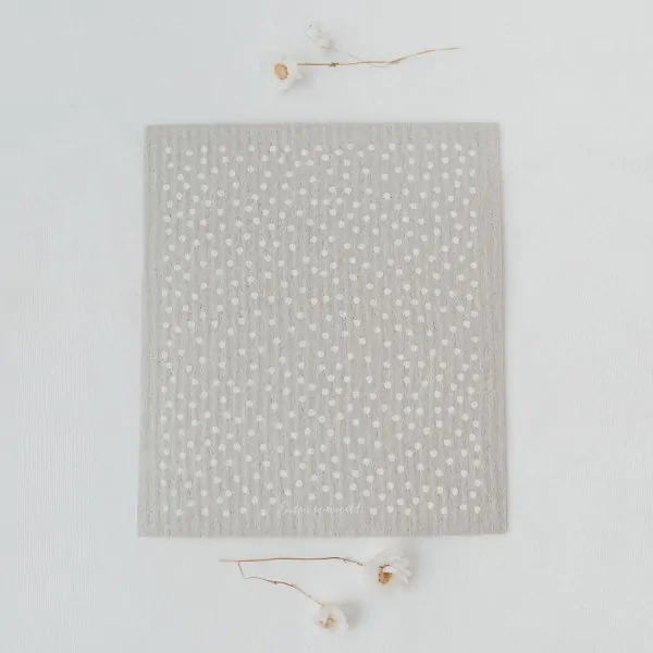 Sponge wipes gray with dots set of 3 - Eulenschnitt - Article Picture 1