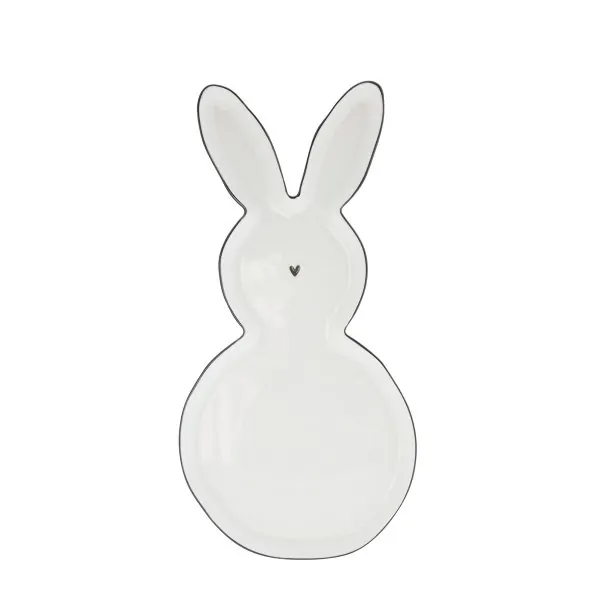 Serving plate "bunny & heart" black - Bastion Collections - Article Picture 1