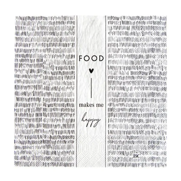 Serviette "FOOD makes me happy" Lunch - Bastion Collections Artikelbild 1