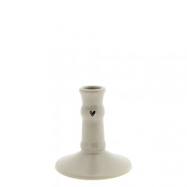Candlestick "heart" matt beige small - Bastion Collections - Article Picture 1