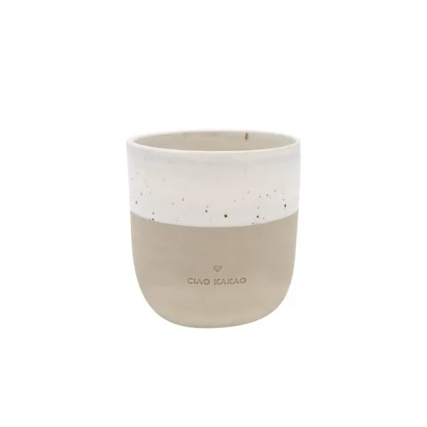 Stoneware mug "CIAO KAKAO" - handmade - Eulenschnitt