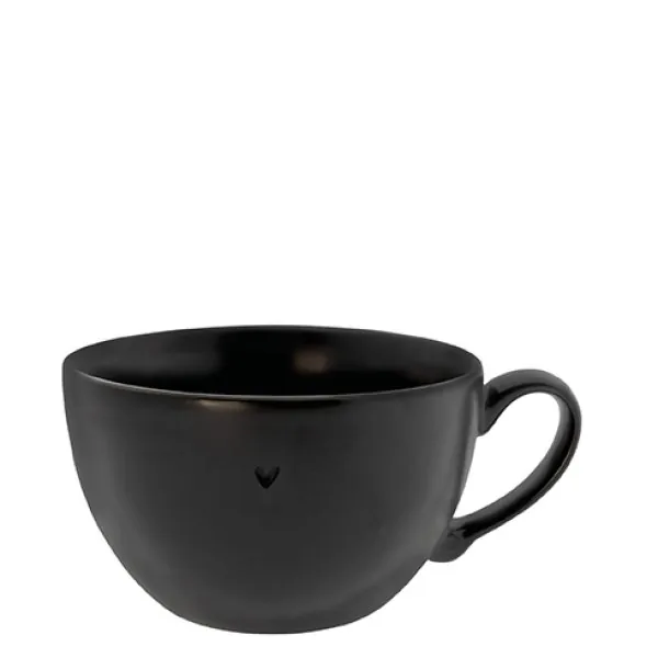 Soup cup "heart" small matt black - Bastion Collections - Article Picture 1