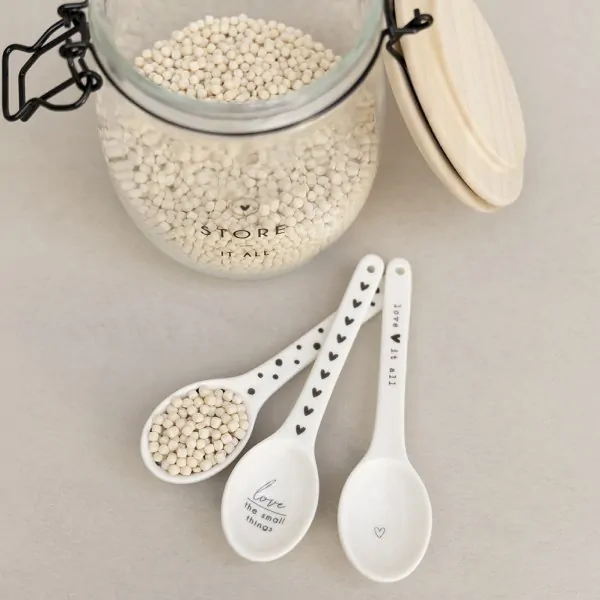 Tapas spoon "love the small things" 13cm black - Bastion Collections - Article Picture 2