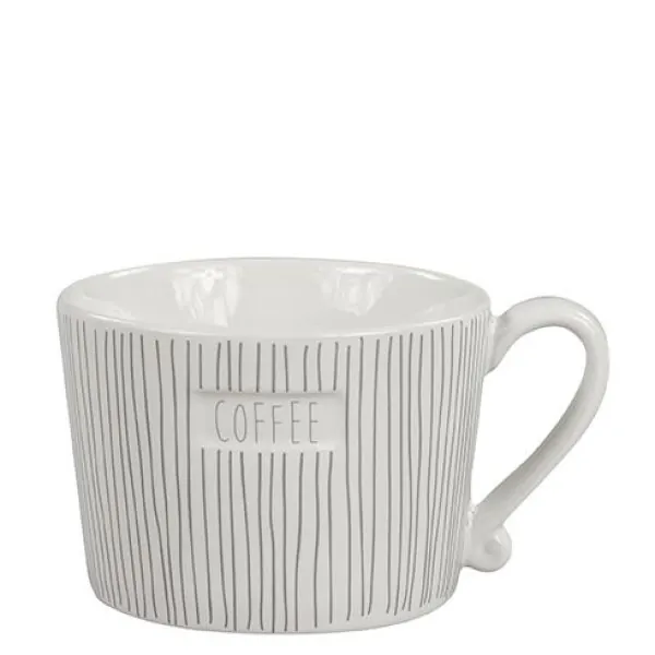 Tazza "Coffee & Stripes" grande grigio - Bastion Collections - Immagine dell'oggetto 1