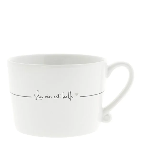 Cup "La vie est belle" big black - Bastion Collections - Article Picture 1