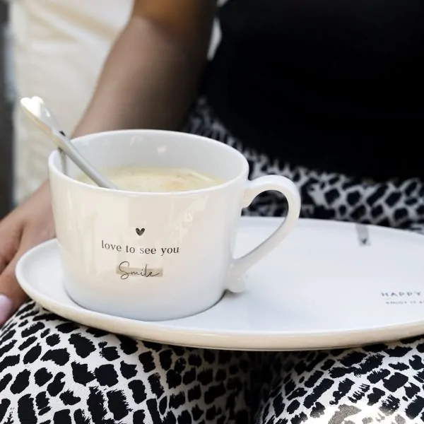 Tasse "Love to see you smile" grand noir - Bastion Collections - Photo de l'article 4