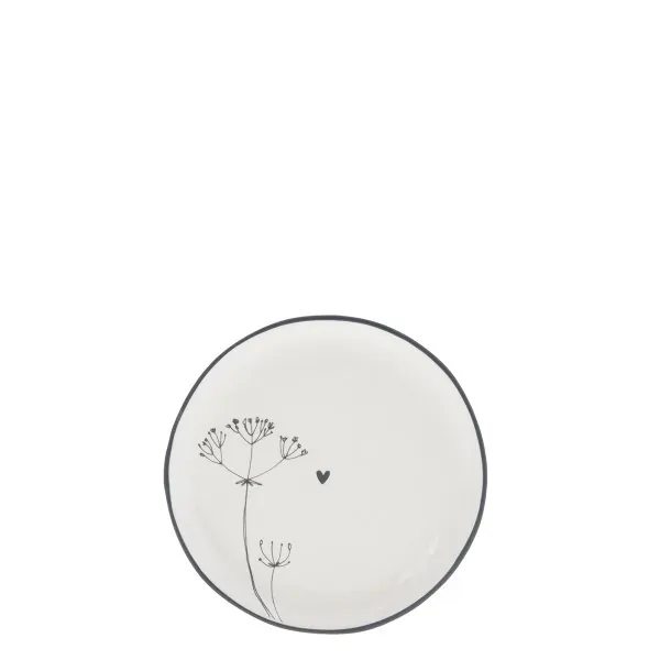Piatto per bustine di tè "dry flower" nero 9cm - Bastion Collections - Immagine dell'oggetto 1