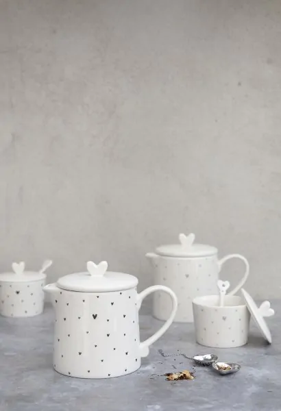Teapot "hearts" gray - Bastion Collections - Article Picture 2