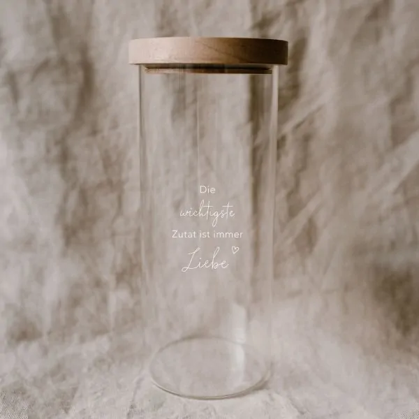 Vorratsglas "Die wichtigste Zutat ist immer Liebe" 25cm - Eulenschnitt Artikelbild 16