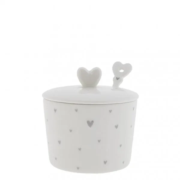 Sugar bowl "hearts" gray - Bastion Collections - Article Picture 1