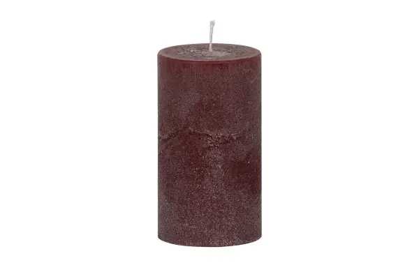 Cylinder candle 12x6.6cm Bordeaux - Weizenkorn - Article Picture 1