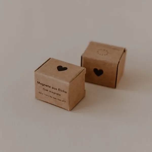 Wooden magnet "Lebe Liebe Lache" Set of 3 - Eulenschnitt