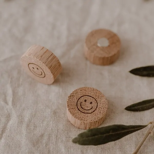 Wooden magnet "Smiley" Set of 3 - Eulenschnitt