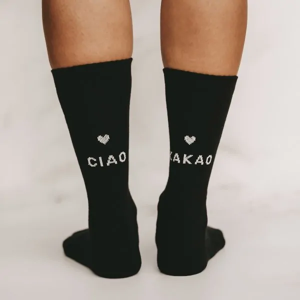 Socken "CIAO KAKAO" schwarz 39-42 - Eulenschnitt Artikelbild 1
