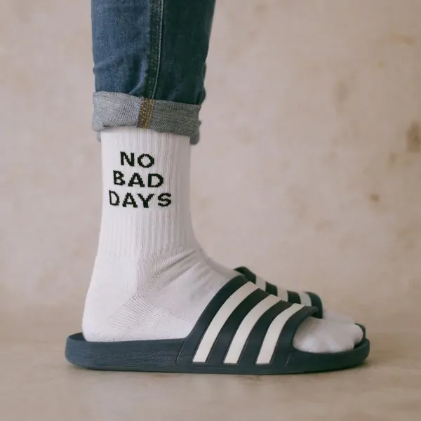 Socken "NO BAD DAYS" weiss 39-42 - Eulenschnitt Artikelbild 4