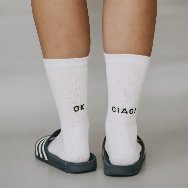 Socks "OK CIAO!" white 39-42 - Eulenschnitt - Article Picture 1